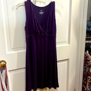 Soft knit Purple dress made by Peach in the USA.